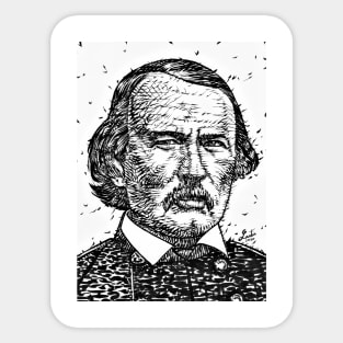 KIT CARSON ink portrait Sticker